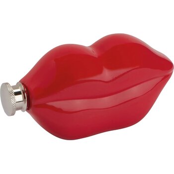 Schaps fles lippen rood