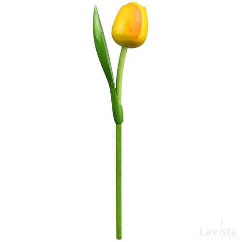Tulip on a stem 34 cm ( big ), yellow orange