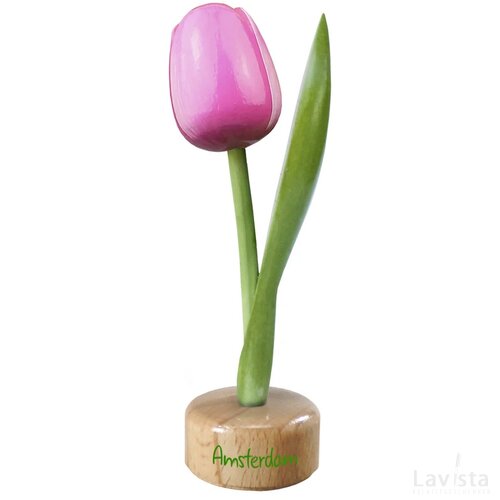 Tulip pedestal 20 cm ( big ), pink white Amsterdam