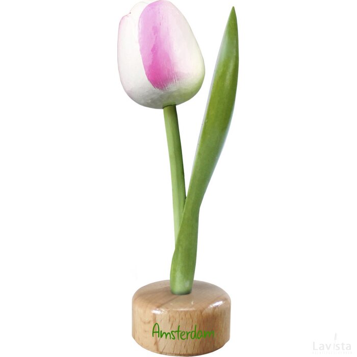 Tulip pedestal 20 cm ( big ), white pink Amsterdam