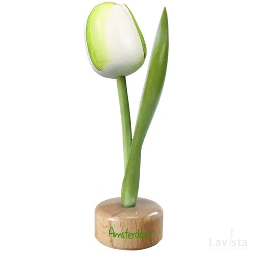 Tulip pedestal 20 cm ( big ), white green Amsterdam