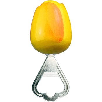 Tulip bottle opener 11 cm, yellow orange