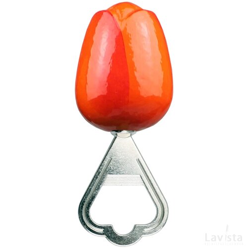 Tulip bottle opener 11 cm, orange red