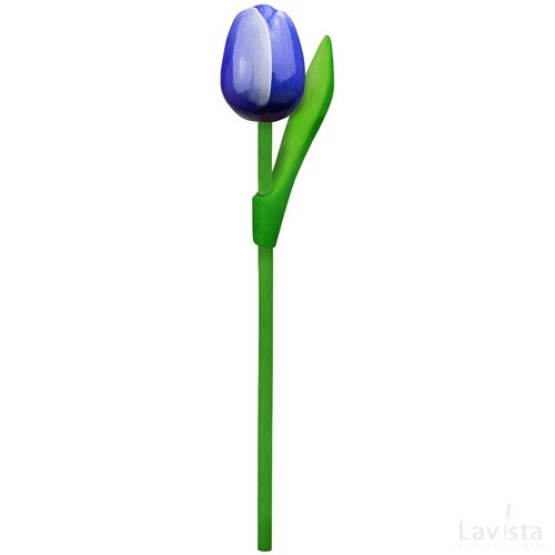 Tulip on a stem 20 cm ( small ), blue white