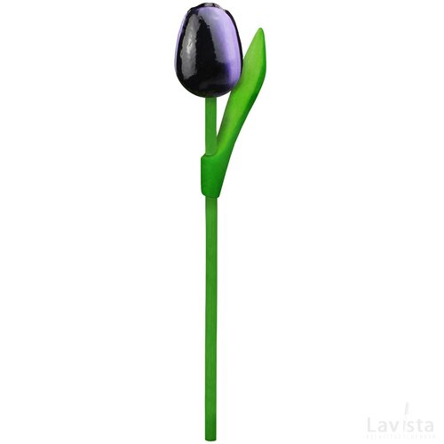 Tulip on a stem 20 cm ( small ), aubergine white