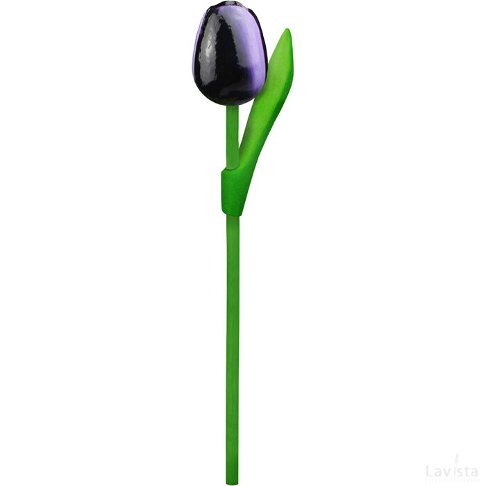 Tulip on a stem 20 cm ( small ), aubergine white