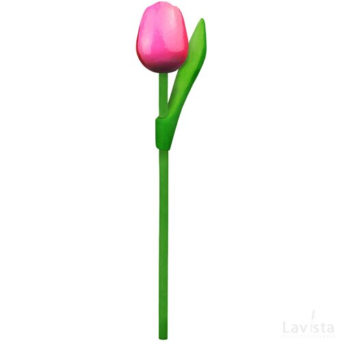 Tulip on a stem 20 cm ( small ), pink red