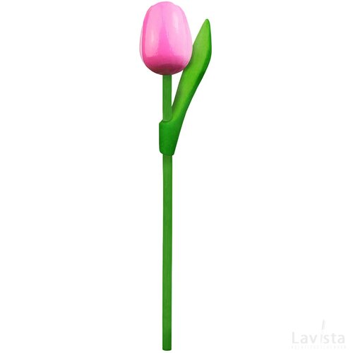 Tulip on a stem 20 cm ( small ), pink white