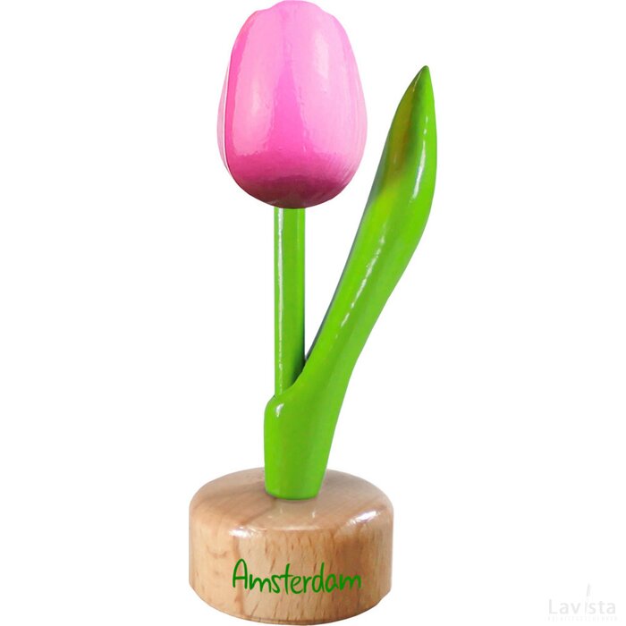 Tulip pedestal 8,5 cm ( small ), pink white Amsterdam