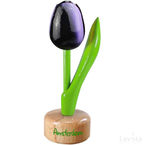 Tulip pedestal 8,5 cm ( small ), aubergine white Amsterdam