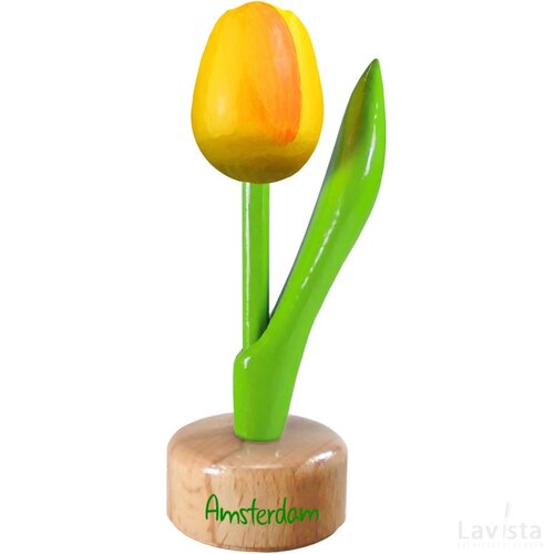Tulip pedestal 8,5 cm ( small ), yellow orange Amsterdam