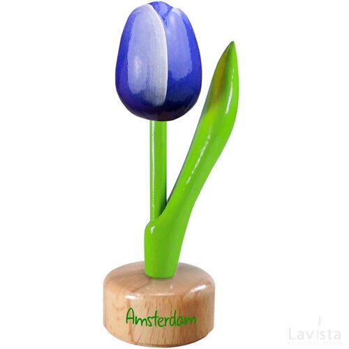 Tulip pedestal 8,5 cm ( small ), blue white Amsterdam