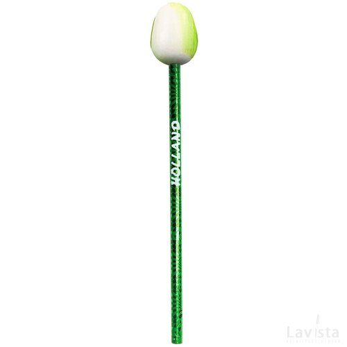 Tulip pencil 3,5 cm, white green