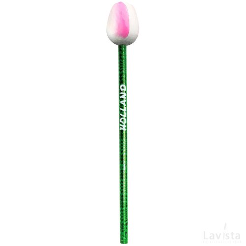 Tulip pencil 3,5 cm, white pink