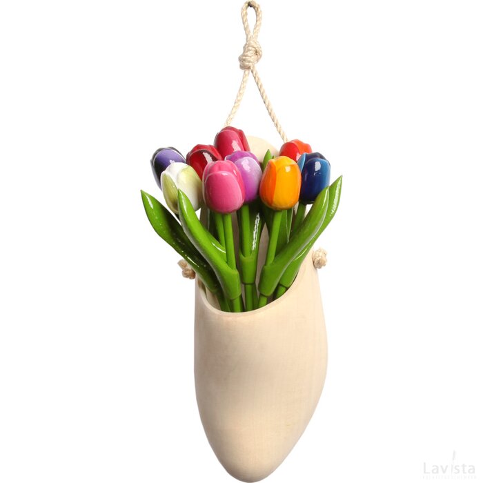 Planthanger with bouquet small tulips