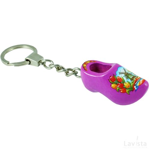 Keychain 1 shoe 4 cm, purple tulip