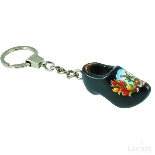 Keychain 1 shoe 4 cm, black tulip