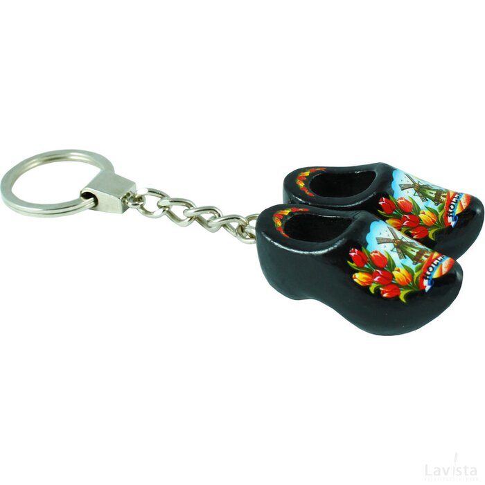 Keychain 2 shoes, black tulip