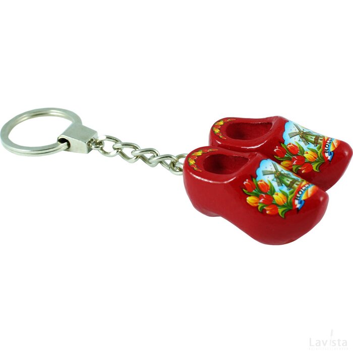 Keychain 2 shoes, red tulip