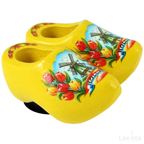 Magnet 2 shoes 4 cm, yellow tulip