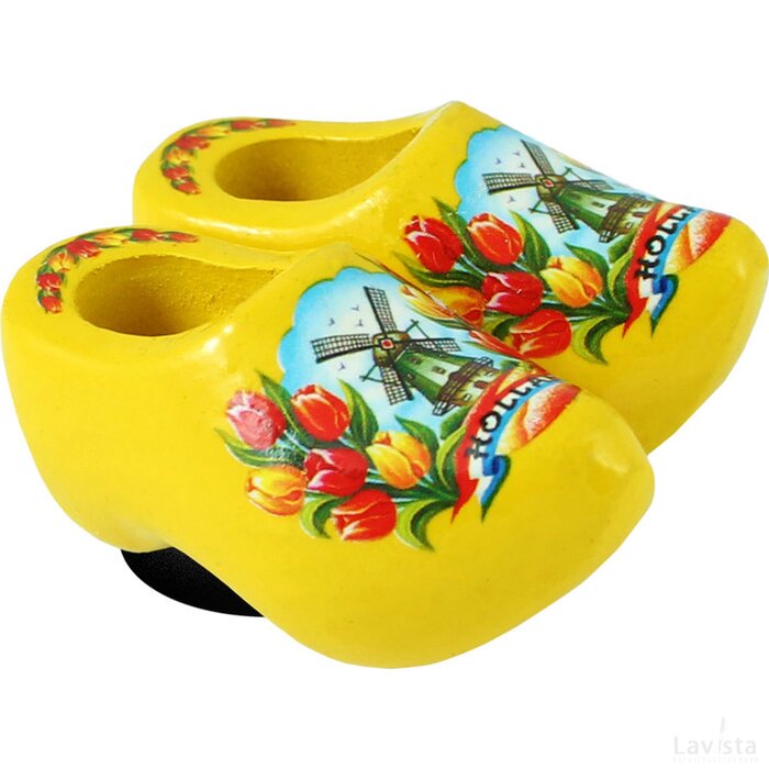 Magnet 2 shoes 4 cm, yellow tulip