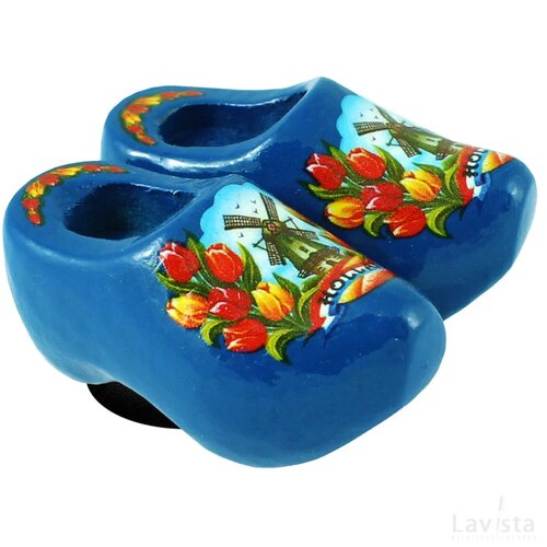 Magnet 2 shoes 4 cm, blue tulip
