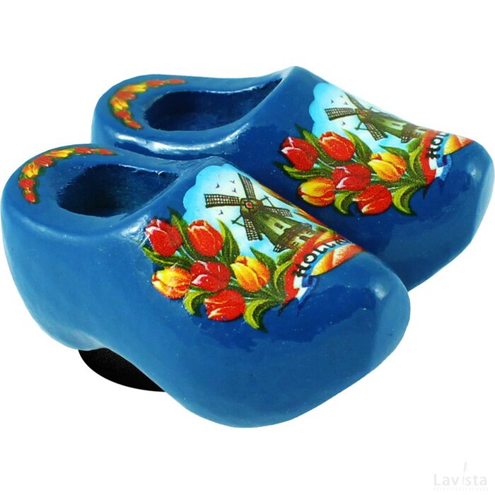 Magnet 2 shoes 4 cm, blue tulip
