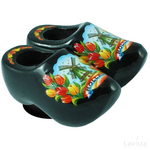 Magnet 2 shoes 4 cm, black tulip