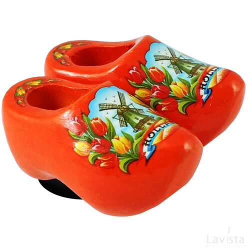 Magnet 2 shoes 4 cm, orange tulip