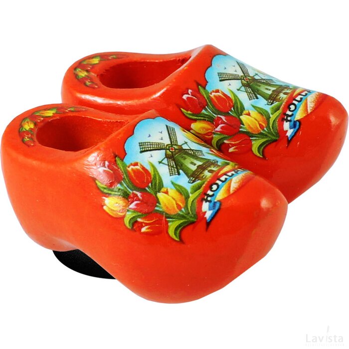 Magnet 2 shoes 4 cm, orange tulip