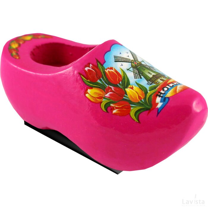Magnet 1 shoe 6 cm, pink tulip