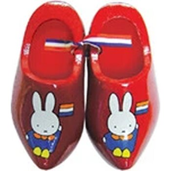Pair wooden shoes 8 cm red, Miffy