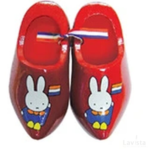 Pair wooden shoes 8 cm red, Miffy