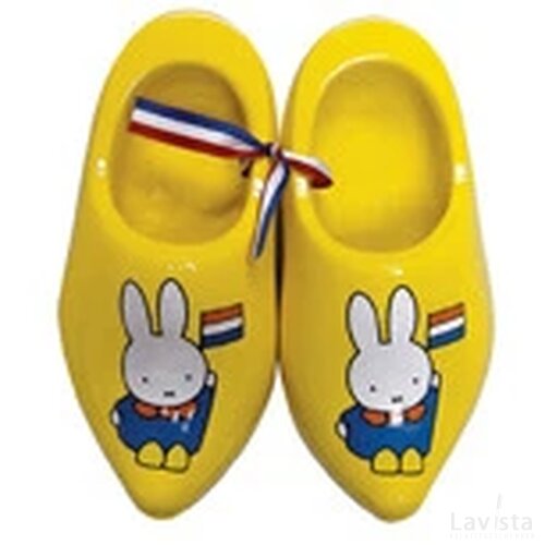 Pair wooden shoes 8 cm yellow, Miffy