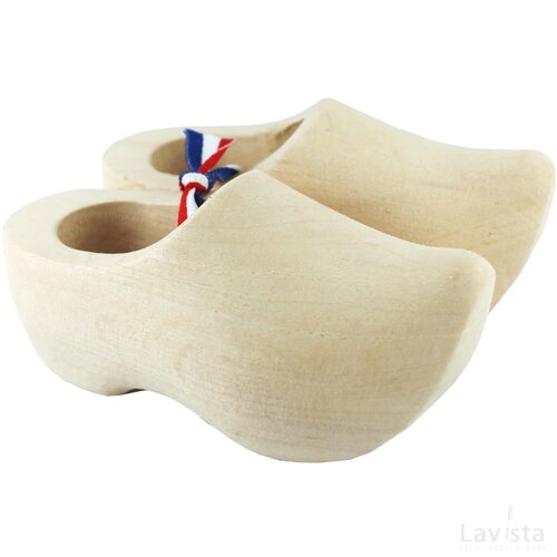 Pair wooden shoes 10 cm, sanded