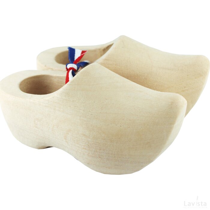 Pair wooden shoes 10 cm, sanded