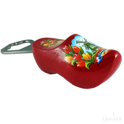 Bottle opener 8,5 cm, red tulip