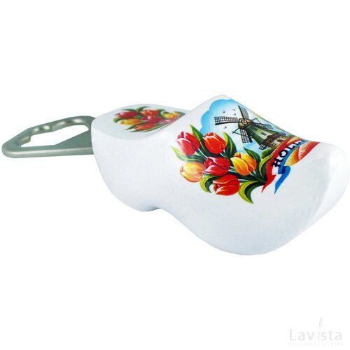 Bottle opener 8,5 cm, white tulip