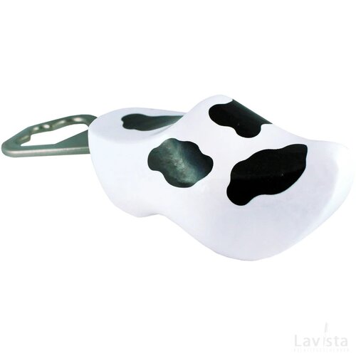 Bottle opener 8,5 cm, white cow