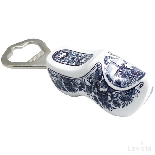 Bottle opener 8 cm, delft blue mill 4