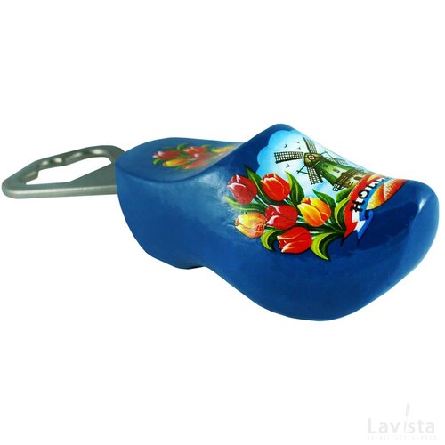 Bottle opener 8,5 cm, blue tulip