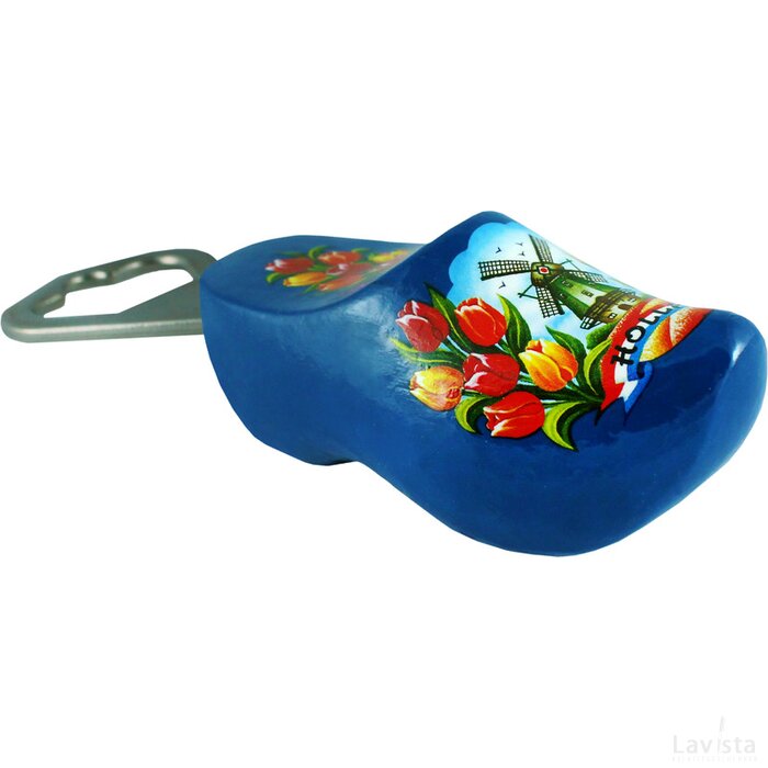 Bottle opener 8,5 cm, blue tulip