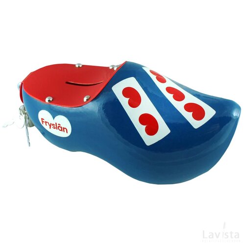 Moneybox 14 cm, blue Frisian flag