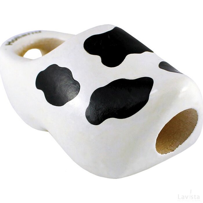 Kerchief shoe 8 cm, white cow decoration
