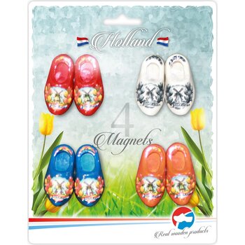 Blister 4 magnets 2 shoes 4 cm, rd,db,bl,or