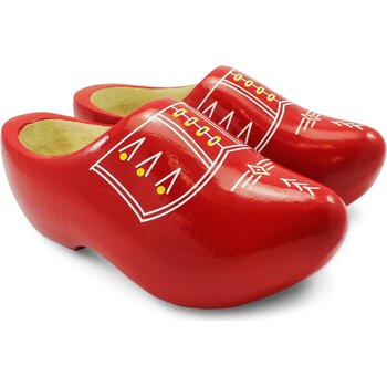 Draagklomp rounded rood, witte bies maat 20-21