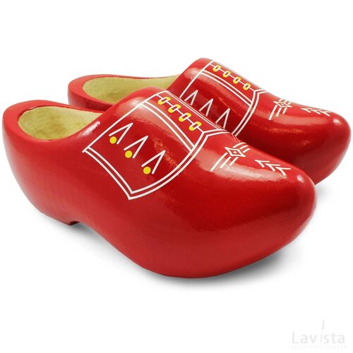 Draagklomp rounded rood, witte bies maat 20-21