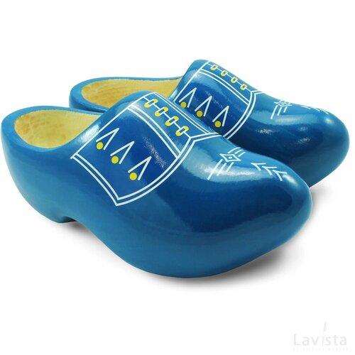 Draagklomp rounded blauw, witte bies maat 20-21