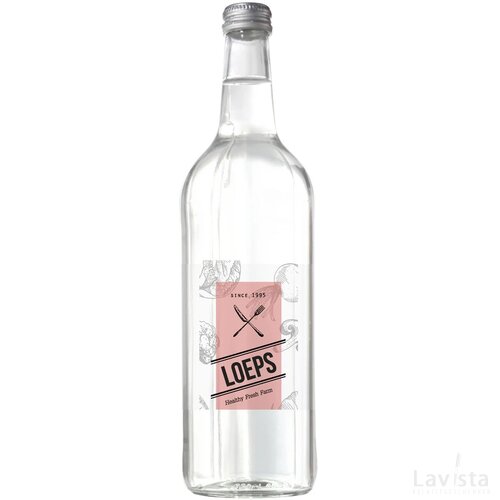 Glazen Fles Met 750 Ml Bronwater