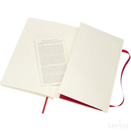 Classic L soft cover notitieboek - gelinieerd Scarlet Red Scarlet rood
